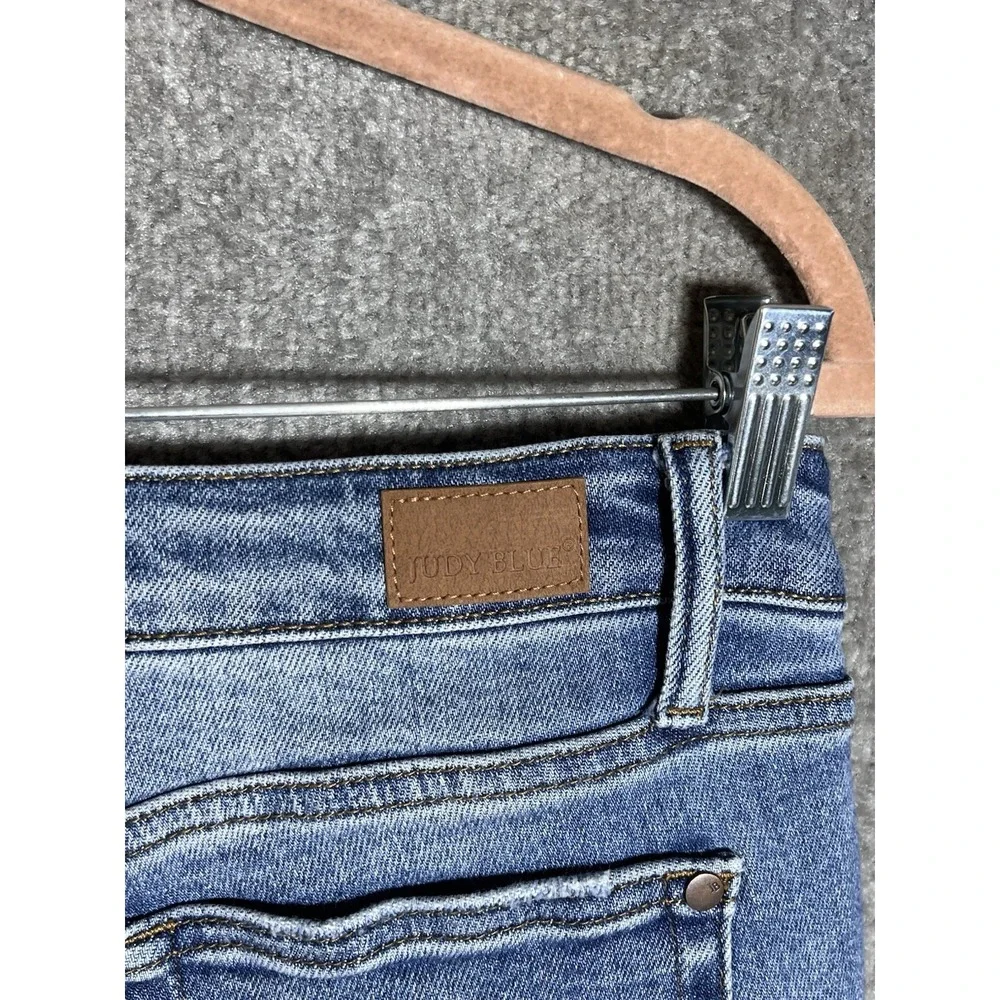 Judy Blue Relaxed Fit Jeans Juniors Size 9/29 Blue Distressed Mid Rise Stretch